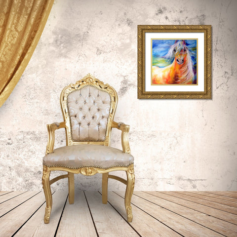 Bright Day Equine Gold Ornate Wood Framed Art Print with Double Matting by Baldwin, Marcia