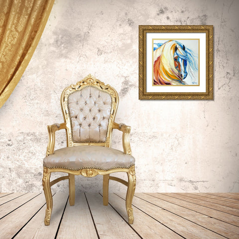 Gypsy Vanner Dream Gold Ornate Wood Framed Art Print with Double Matting by Baldwin, Marcia