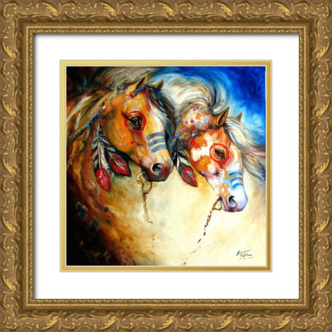 Warrior Spirits 2 Gold Ornate Wood Framed Art Print with Double Matting by Baldwin, Marcia