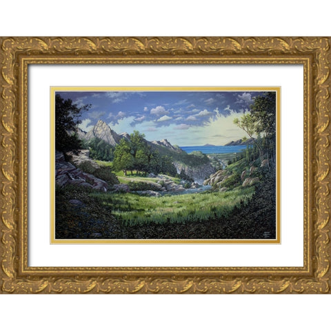 Epic Landscape Gold Ornate Wood Framed Art Print with Double Matting by Harvill, Marc