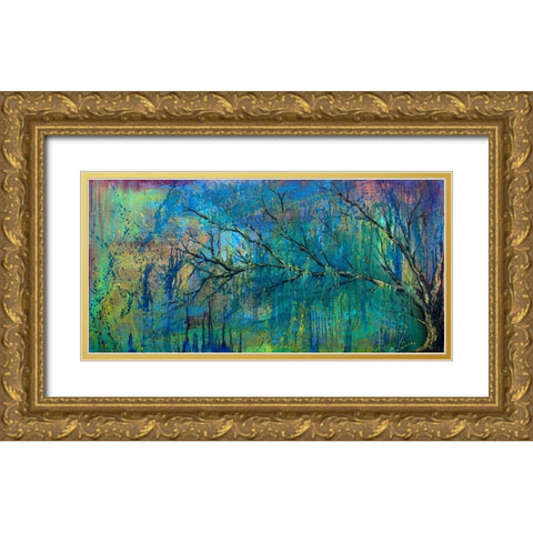 Prelude to Spring Tree Gold Ornate Wood Framed Art Print with Double Matting by Wickstrom, Martin