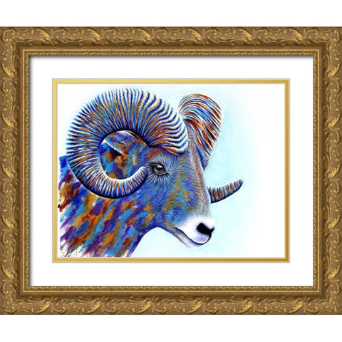 Ram Gold Ornate Wood Framed Art Print with Double Matting by Wickstrom, Martin