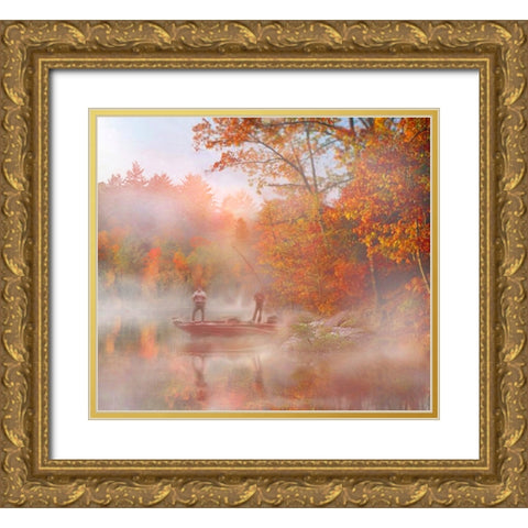 Fall Bass Gold Ornate Wood Framed Art Print with Double Matting by Murray Henderson Fine Art