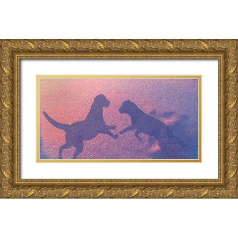 Lab Shadows Gold Ornate Wood Framed Art Print with Double Matting by Murray Henderson Fine Art