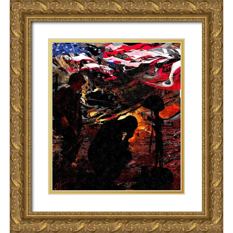 Never Forgotten Gold Ornate Wood Framed Art Print with Double Matting by Murray Henderson Fine Art