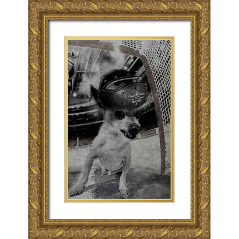 Goal Tender Gold Ornate Wood Framed Art Print with Double Matting by Murray Henderson Fine Art