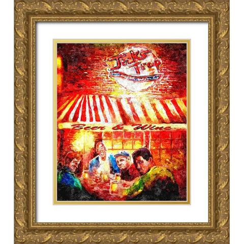 Jocks Trap Gold Ornate Wood Framed Art Print with Double Matting by Murray Henderson Fine Art