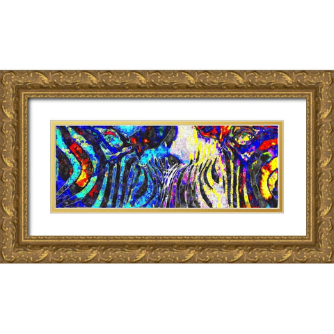 Zzbra Gold Ornate Wood Framed Art Print with Double Matting by Murray Henderson Fine Art