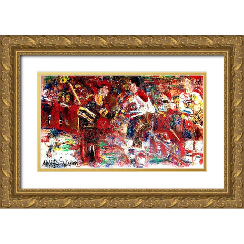 Rockets Handshake 1 Gold Ornate Wood Framed Art Print with Double Matting by Murray Henderson Fine Art