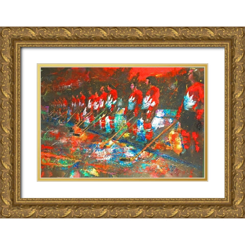 Team Canada 72 Gold Ornate Wood Framed Art Print with Double Matting by Murray Henderson Fine Art