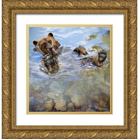Untitled_Artwork (3) Gold Ornate Wood Framed Art Print with Double Matting by Murray Henderson Fine Art