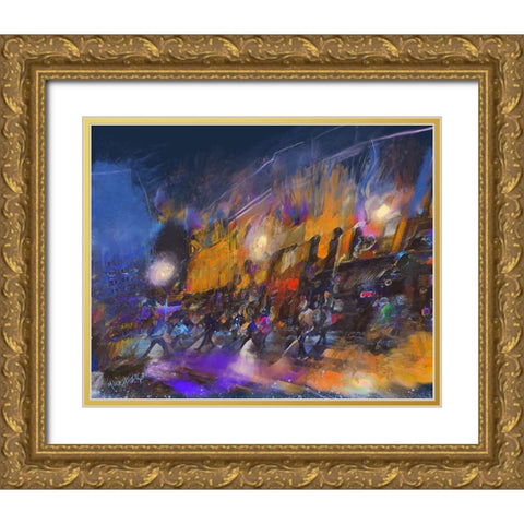 Untitled_Artwork (13) Gold Ornate Wood Framed Art Print with Double Matting by Murray Henderson Fine Art