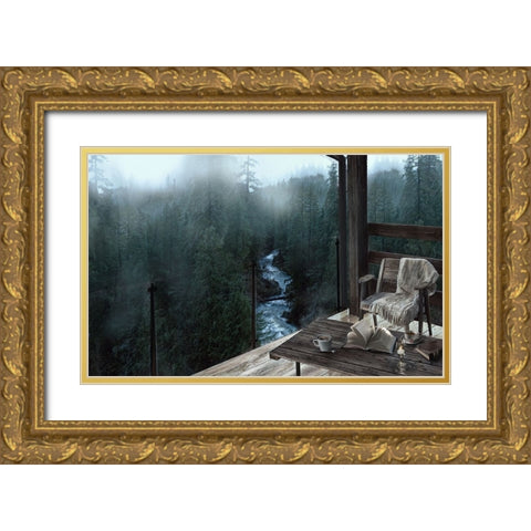 Untitled_Artwork (16) Gold Ornate Wood Framed Art Print with Double Matting by Murray Henderson Fine Art