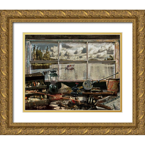 Untitled_Artwork Gold Ornate Wood Framed Art Print with Double Matting by Murray Henderson Fine Art