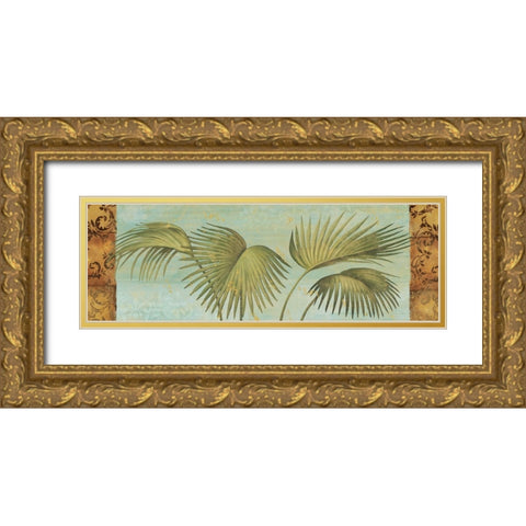 Palm Dance II Gold Ornate Wood Framed Art Print with Double Matting by Zaccheo, John