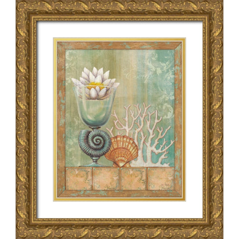 Ocean Escape II Gold Ornate Wood Framed Art Print with Double Matting by Zaccheo, John