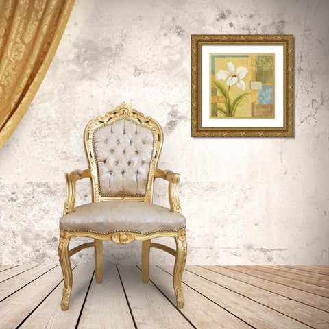 Words Of Gold I Gold Ornate Wood Framed Art Print with Double Matting by Zaccheo, John