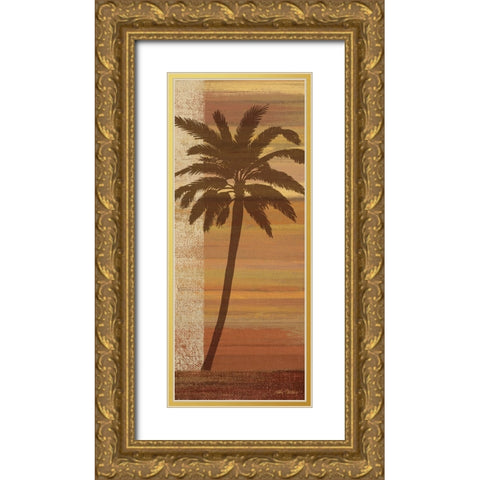Tropical Sunset I Gold Ornate Wood Framed Art Print with Double Matting by Zaccheo, John