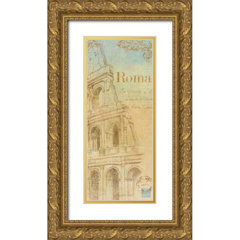 Travel Monuments IV Gold Ornate Wood Framed Art Print with Double Matting by Zaccheo, John