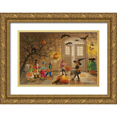 Halloween Fun Gold Ornate Wood Framed Art Print with Double Matting by Boehme, Nicky