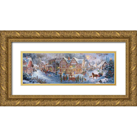 Getting Ready for Christmas Gold Ornate Wood Framed Art Print with Double Matting by Boehme, Nicky