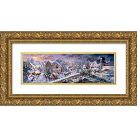 Holiday at Seaside Gold Ornate Wood Framed Art Print with Double Matting by Boehme, Nicky