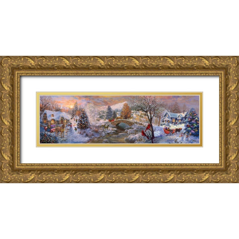 To Grandmaâ€™s House We Go Gold Ornate Wood Framed Art Print with Double Matting by Boehme, Nicky