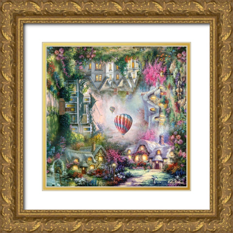 Home Gold Ornate Wood Framed Art Print with Double Matting by Boehme, Nicky