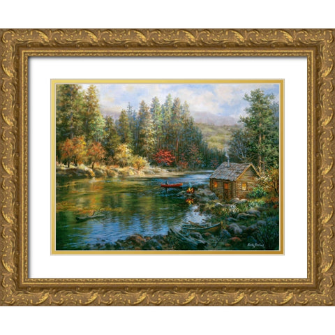 Campers Haven Gold Ornate Wood Framed Art Print with Double Matting by Boehme, Nicky