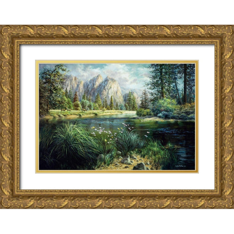 Springtime Abounds Gold Ornate Wood Framed Art Print with Double Matting by Boehme, Nicky