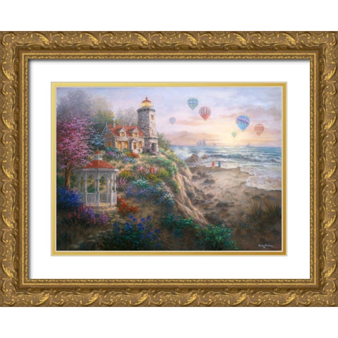 Charming Tranquility I Gold Ornate Wood Framed Art Print with Double Matting by Boehme, Nicky
