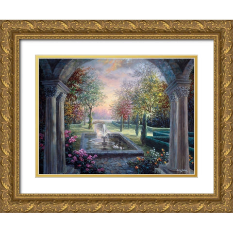 Soulful Mediterranean Tranquility Gold Ornate Wood Framed Art Print with Double Matting by Boehme, Nicky