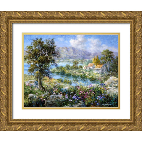 Enchanted Cottage Gold Ornate Wood Framed Art Print with Double Matting by Boehme, Nicky
