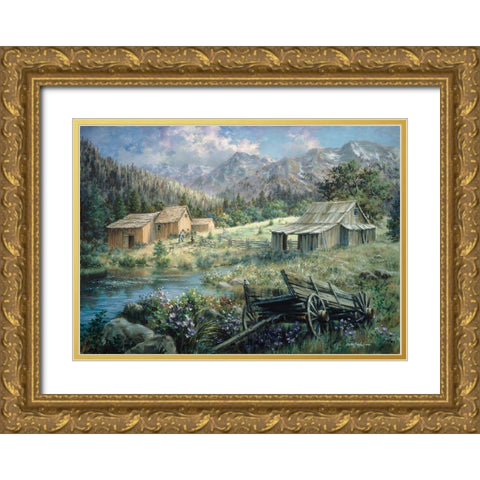 Country Gold Ornate Wood Framed Art Print with Double Matting by Boehme, Nicky