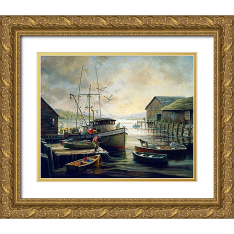 Anticipation Gold Ornate Wood Framed Art Print with Double Matting by Boehme, Nicky