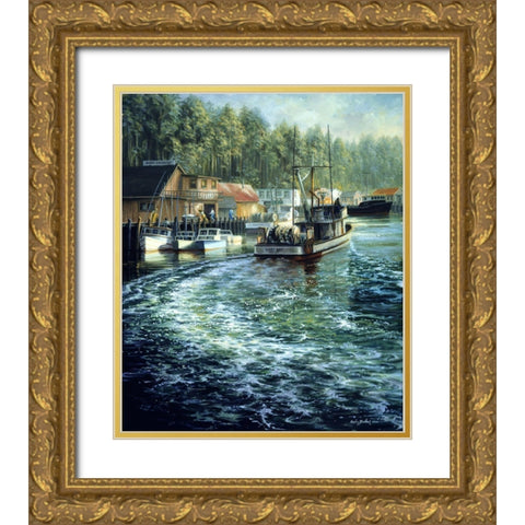 Dawn Patrol Gold Ornate Wood Framed Art Print with Double Matting by Boehme, Nicky