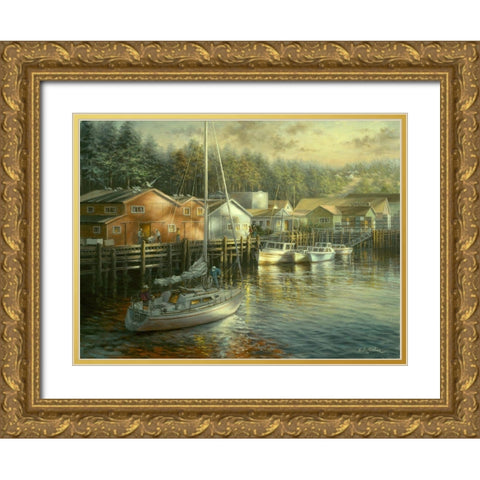 Skillful Seafarer Gold Ornate Wood Framed Art Print with Double Matting by Boehme, Nicky