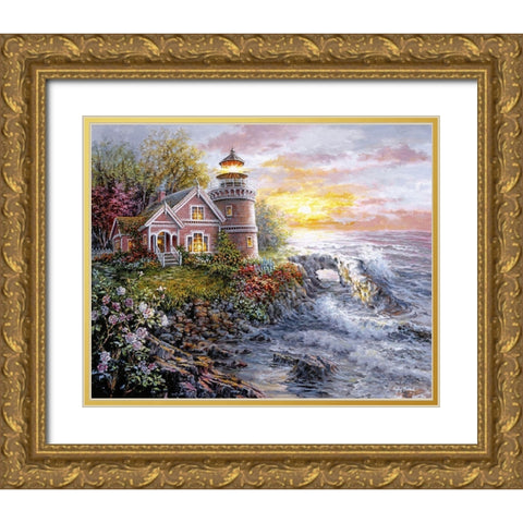 Seafarers Vigilant Sentry Gold Ornate Wood Framed Art Print with Double Matting by Boehme, Nicky