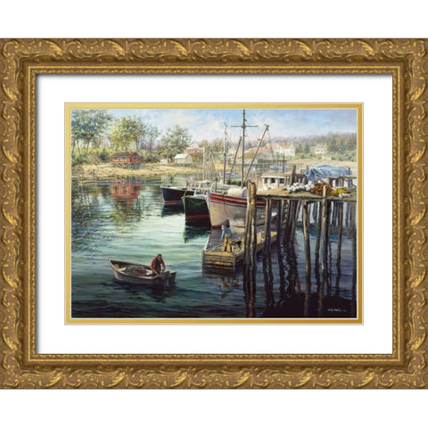 Fishermans Domain Gold Ornate Wood Framed Art Print with Double Matting by Boehme, Nicky