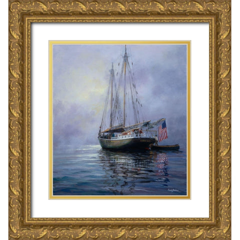 In The Still At Dawn Gold Ornate Wood Framed Art Print with Double Matting by Boehme, Nicky