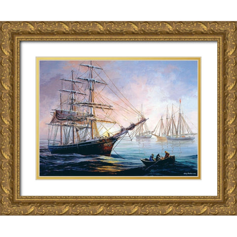 Nobility At Bay Gold Ornate Wood Framed Art Print with Double Matting by Boehme, Nicky