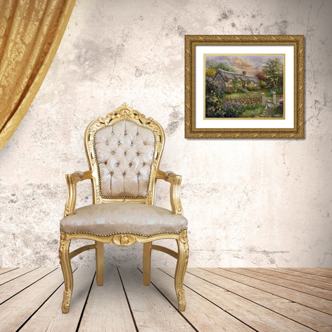 Rapture Gold Ornate Wood Framed Art Print with Double Matting by Boehme, Nicky