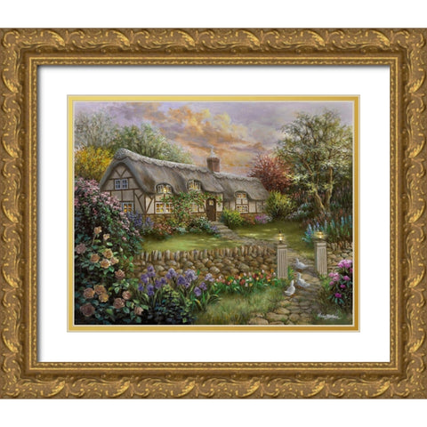 Rapture Gold Ornate Wood Framed Art Print with Double Matting by Boehme, Nicky