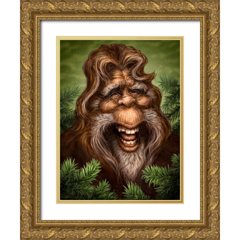 Sasquatch Gold Ornate Wood Framed Art Print with Double Matting by LaMontagne, Patrick