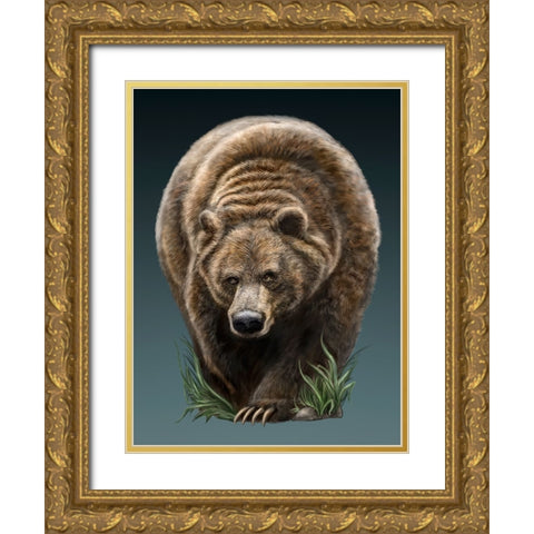 Big Boy Gold Ornate Wood Framed Art Print with Double Matting by LaMontagne, Patrick