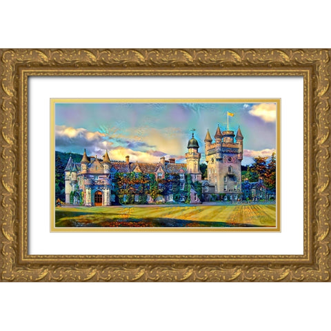 Aberdeenshire Scotland Balmoral Castle Gold Ornate Wood Framed Art Print with Double Matting by Gavidia, Pedro