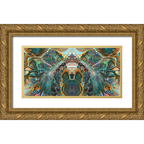 Emerald Bridge Gold Ornate Wood Framed Art Print with Double Matting by Gavidia, Pedro