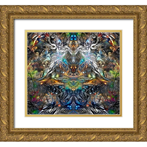 Khepri Gold Ornate Wood Framed Art Print with Double Matting by Gavidia, Pedro