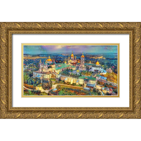 Kyiv Ukraine Kyiv Pechersk Lavra Monastery of the Caves Gold Ornate Wood Framed Art Print with Double Matting by Gavidia, Pedro