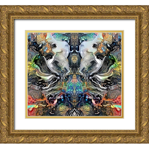 Legacy Plume Gold Ornate Wood Framed Art Print with Double Matting by Gavidia, Pedro